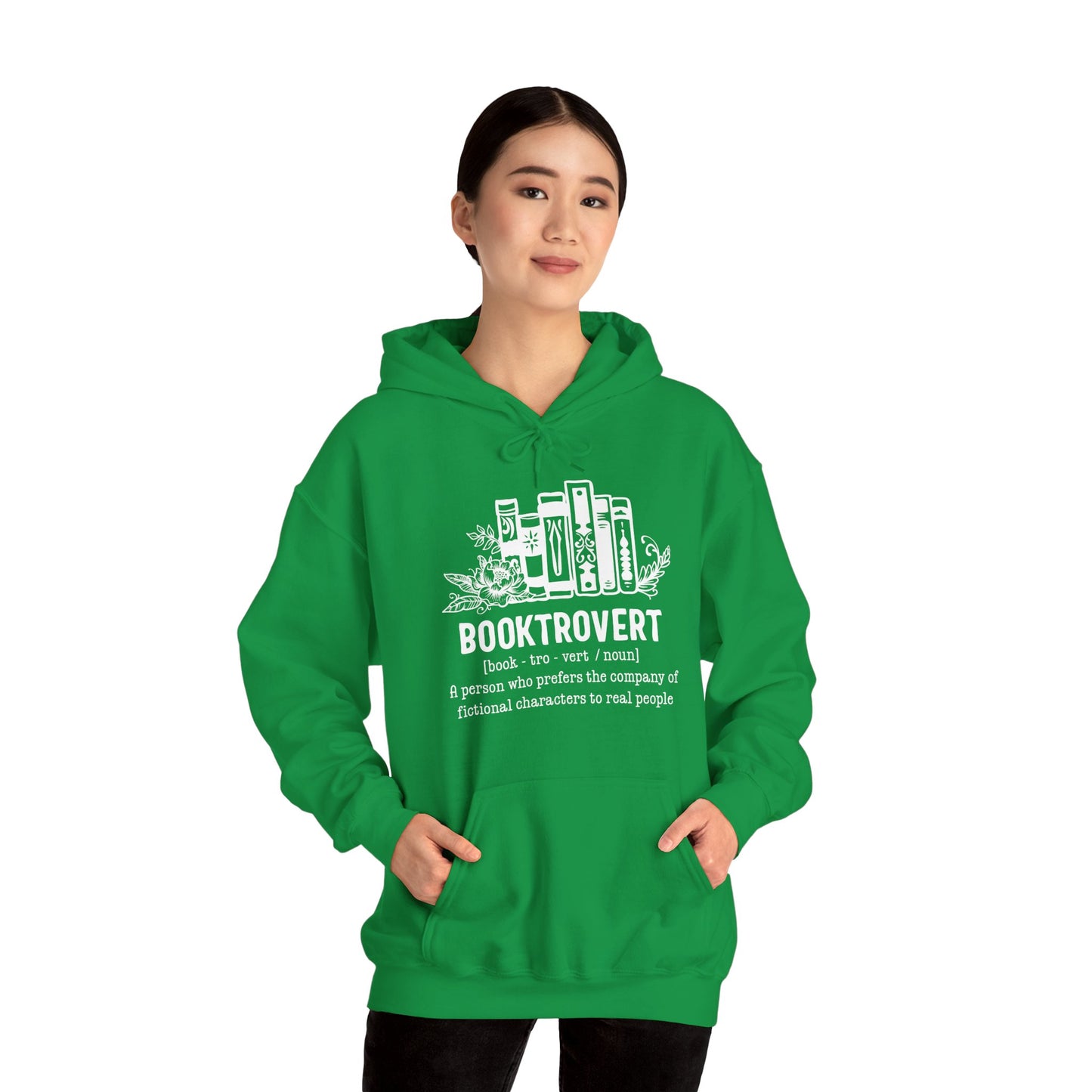 Booktrovert Hooded Sweatshirt - Funny Book Lover Gift - Warm & Cozy