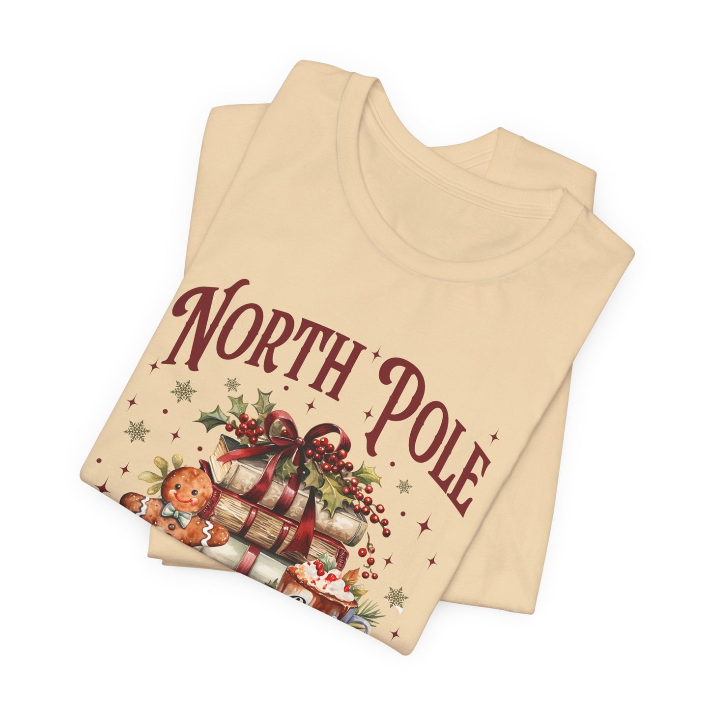 North Pole Book Club Unisex Jersey Short Sleeve Tee - size S - 3X