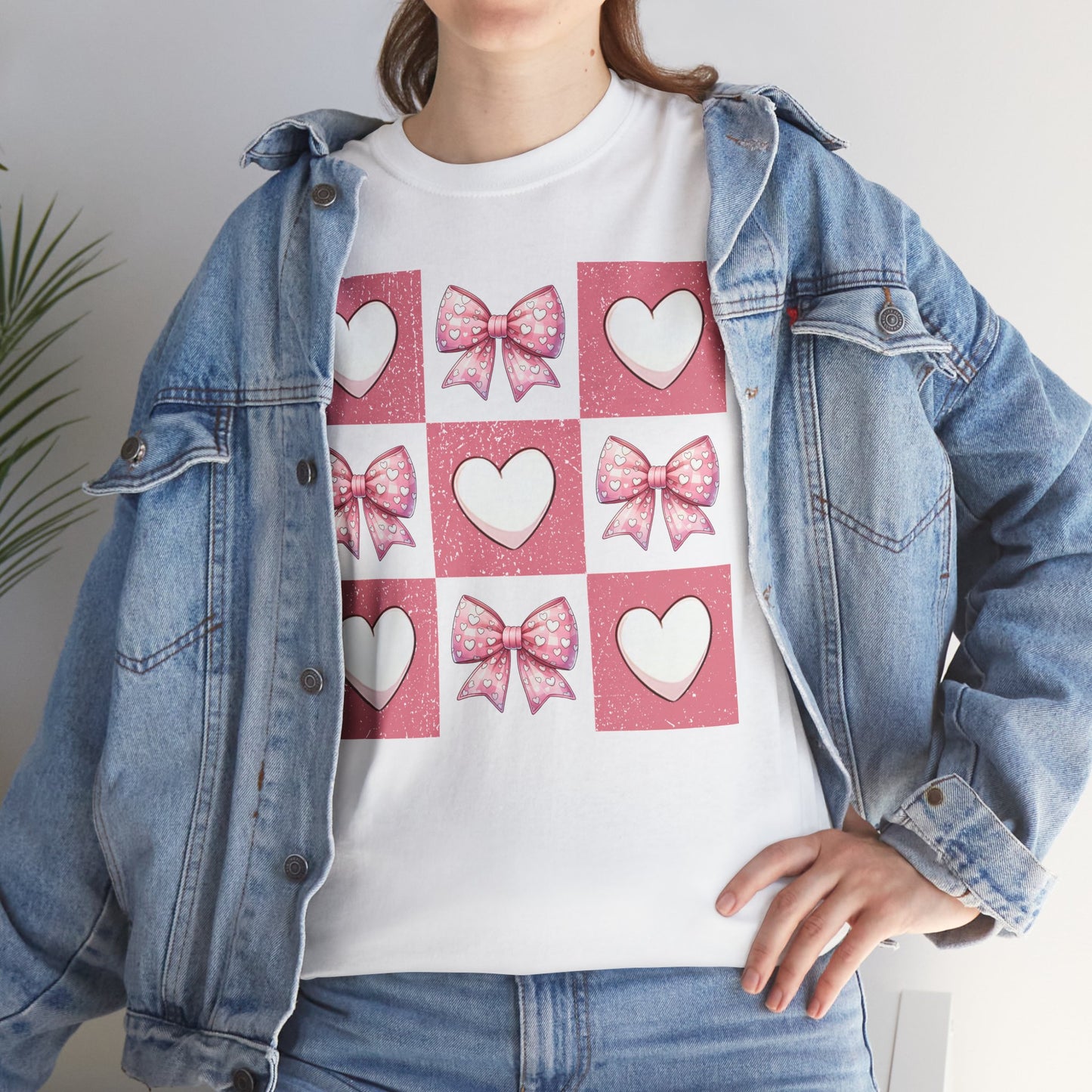 Hearts and Bows Unisex Heavy Cotton Tee - sizes S - 5X