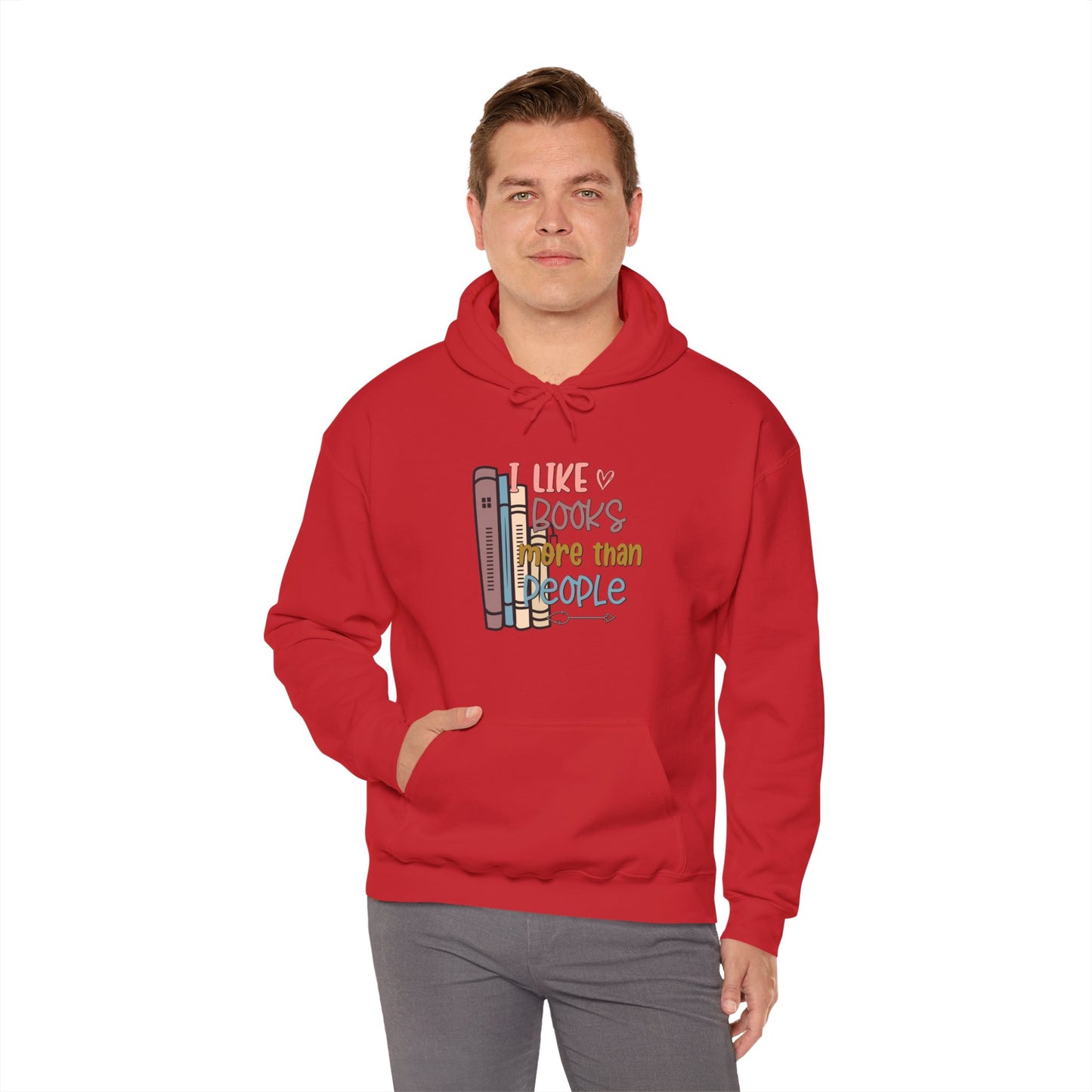 I like books more than people Unisex Heavy Blend™ Hooded Sweatshirt - sizes S - 5X