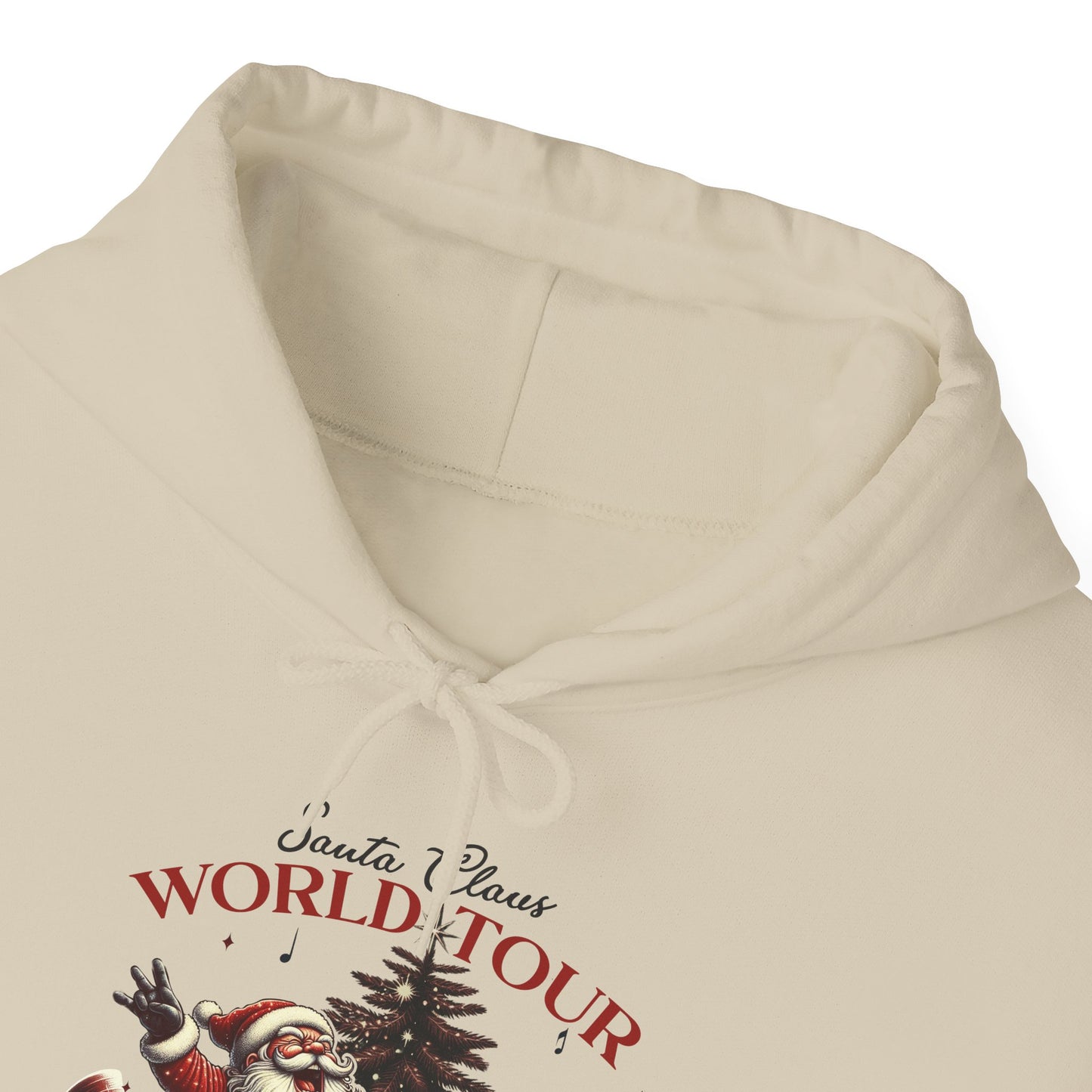 Santa Rocking Around the Christmas Tree Unisex Heavy Blend™ Hooded Sweatshirt - sizes S -3X