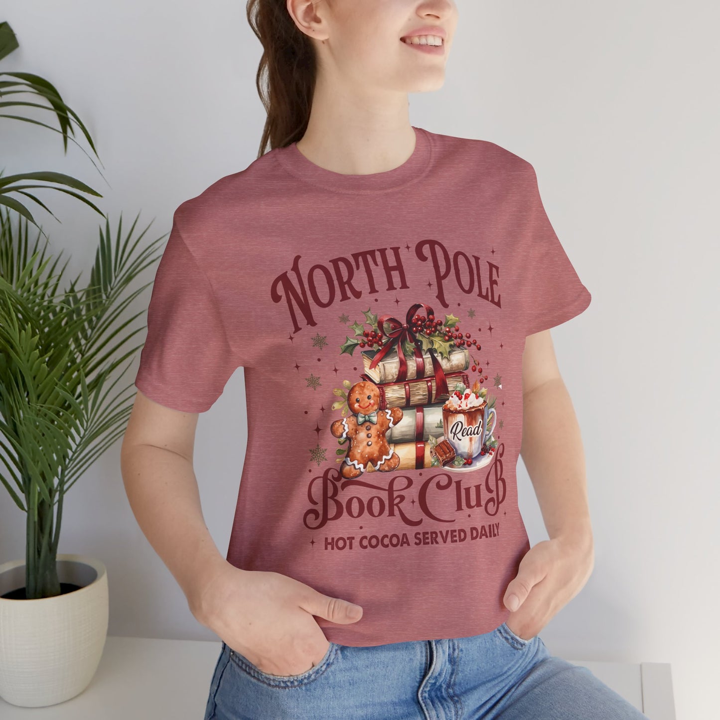 North Pole Book Club Unisex Jersey Short Sleeve Tee - size S - 3X