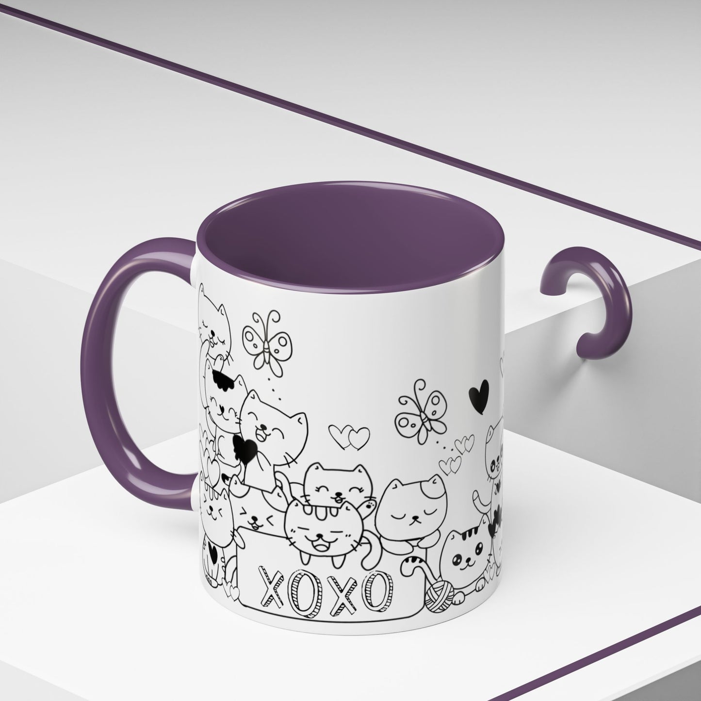Coffee Mug - Valentine's Day Cat Love Mug for Cat Lovers