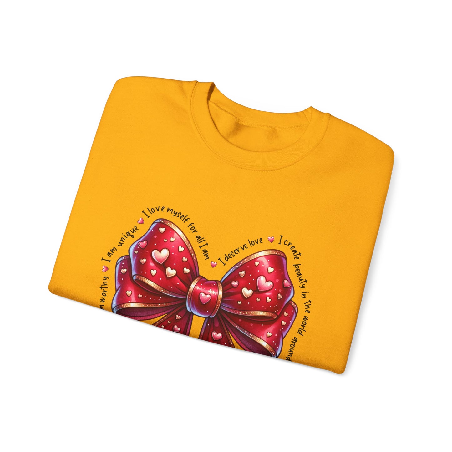 Red Bow Crewneck Sweatshirt - Valentine's Day Gift