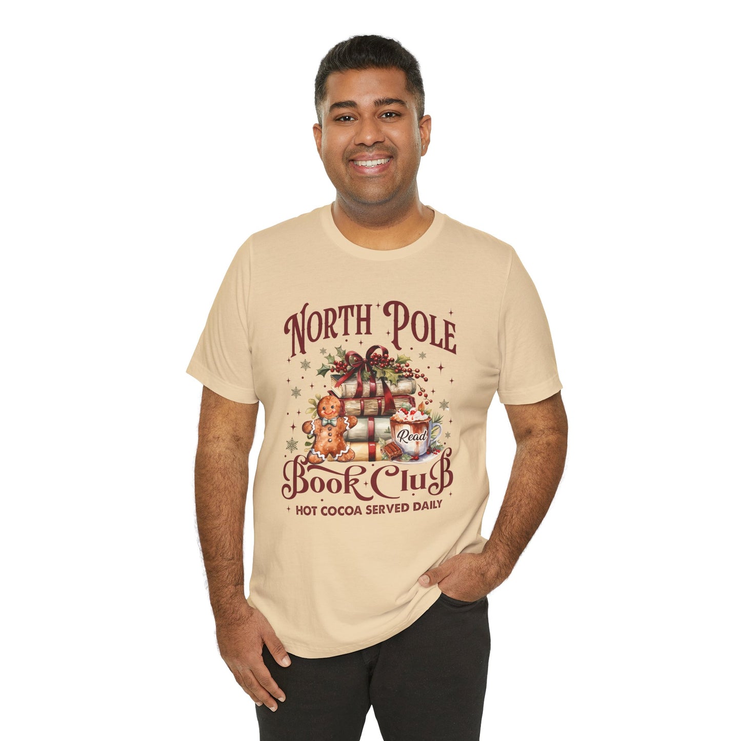 North Pole Book Club Unisex Jersey Short Sleeve Tee - size S - 3X