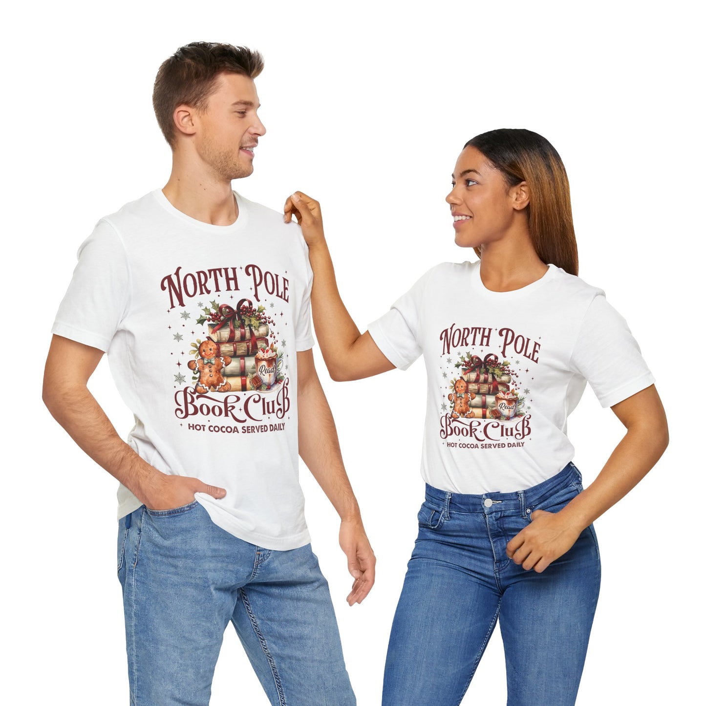 North Pole Book Club Unisex Jersey Short Sleeve Tee - size S - 3X