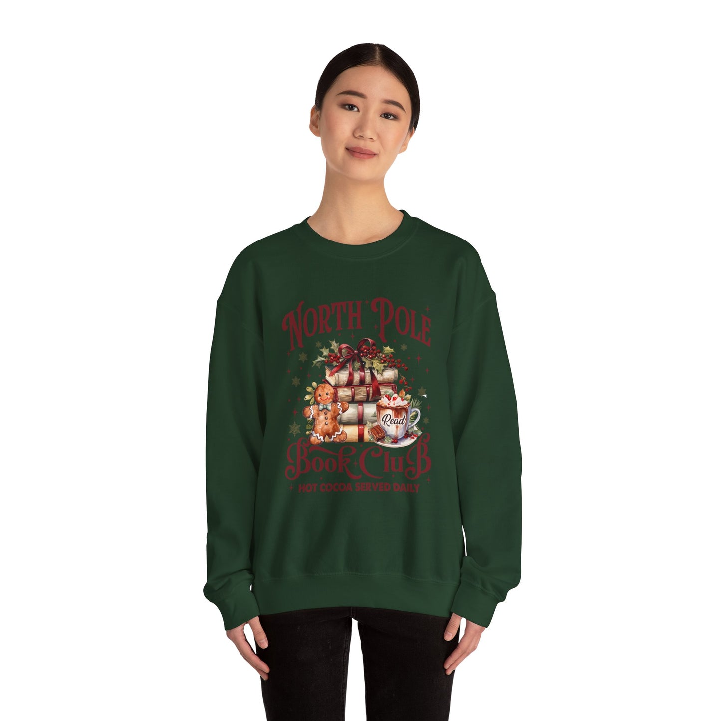 North Pole Book Club Unisex Heavy Blend™ Crewneck Sweatshirt - size S - 3X