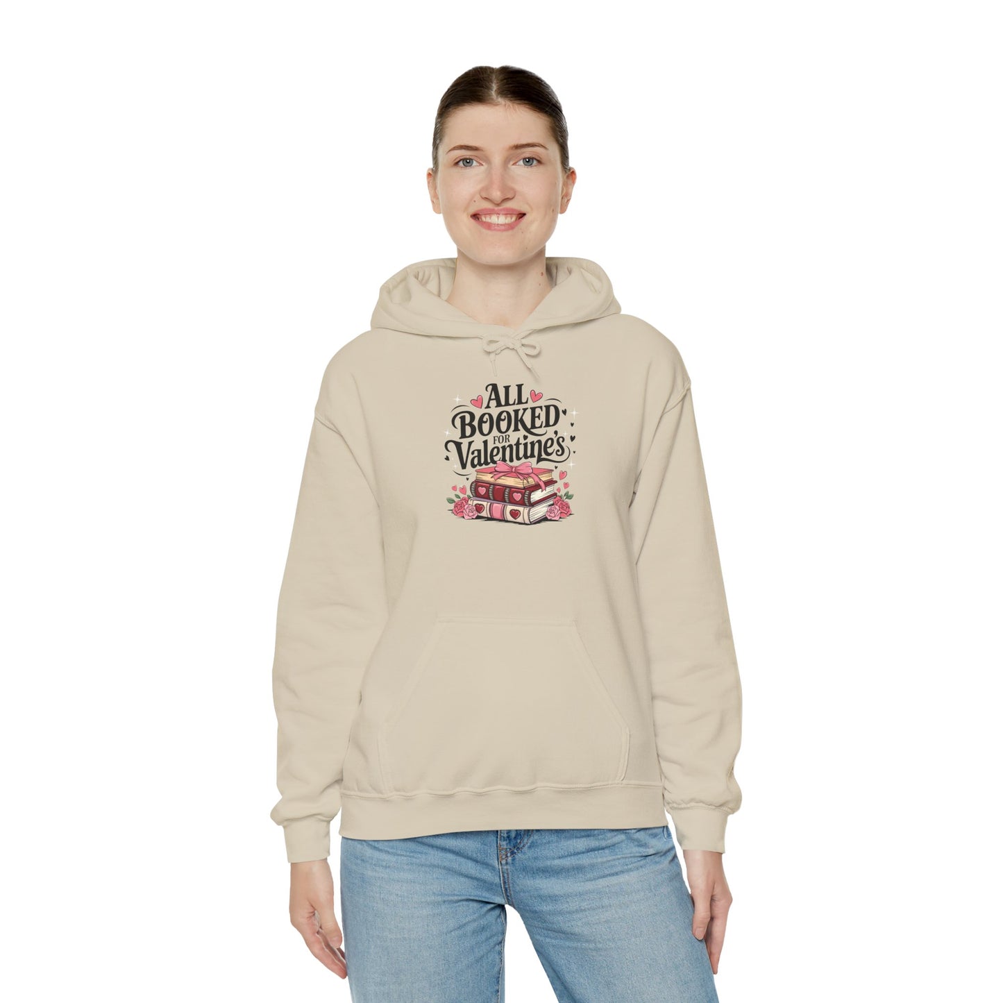 Valentine's Day All Booked Unisex Hooded Sweatshirt