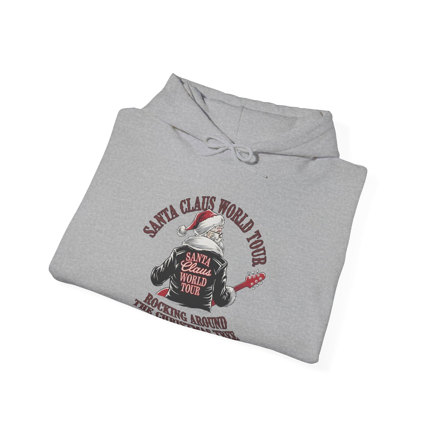 Santa Claus World Tour Heavy Blend Hooded Sweatshirt - Christmas Holiday Cozy Music - sizes S - 5X
