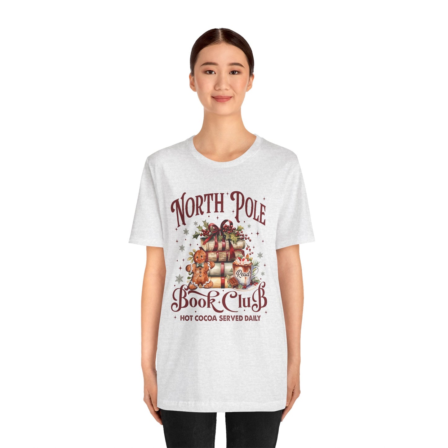 North Pole Book Club Unisex Jersey Short Sleeve Tee - size S - 3X