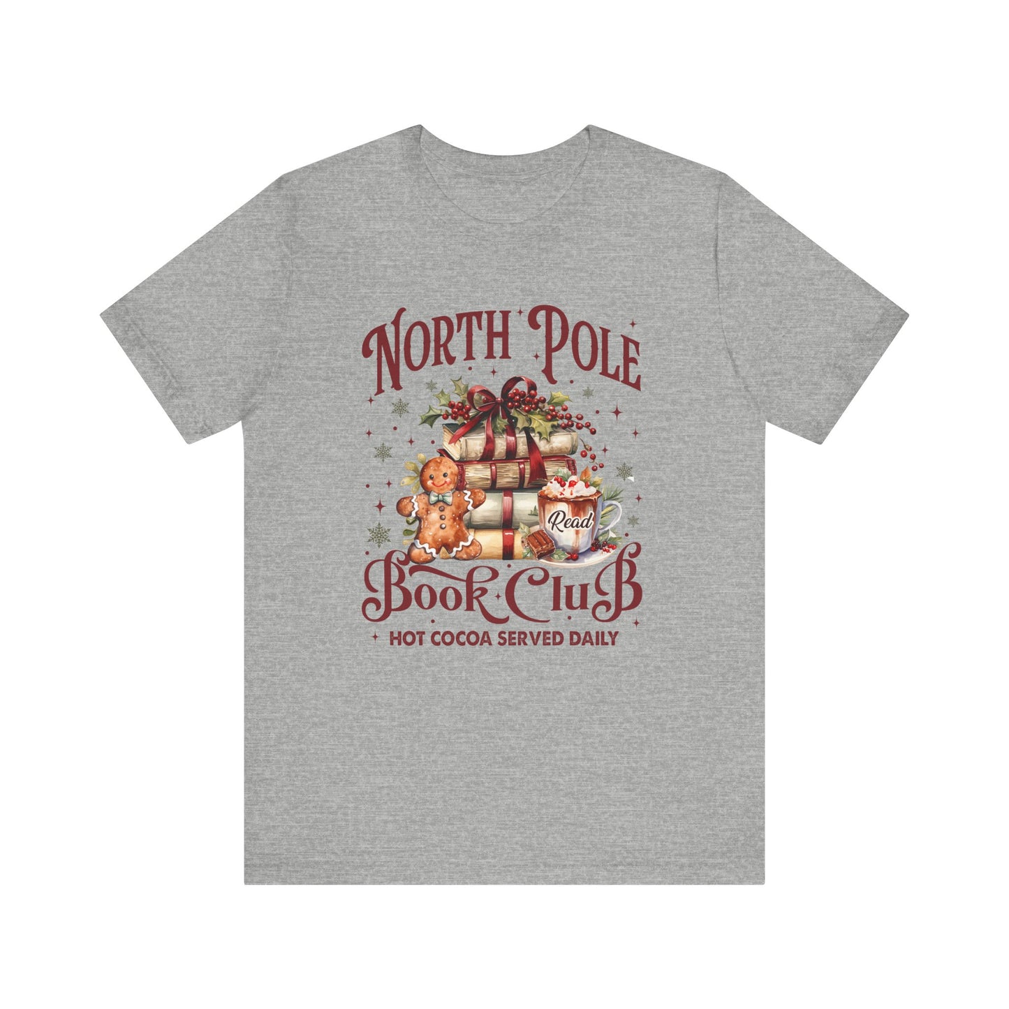 North Pole Book Club Unisex Jersey Short Sleeve Tee - size S - 3X