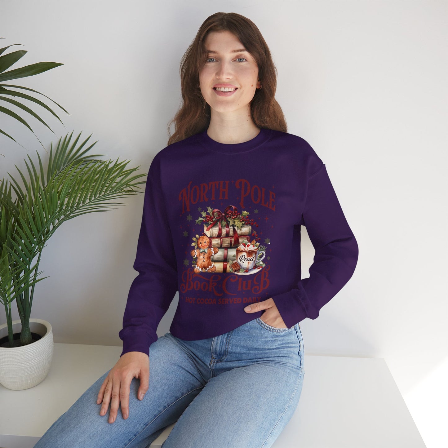 North Pole Book Club Unisex Heavy Blend™ Crewneck Sweatshirt - size S - 3X