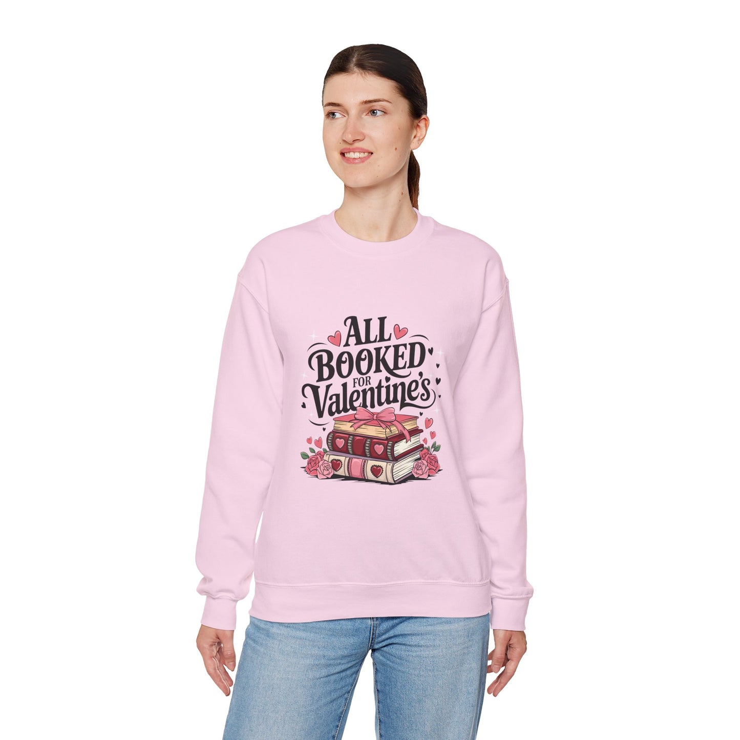 All Booked for Valentine's Day Unisex Heavy Blend Crewneck Sweatshirt