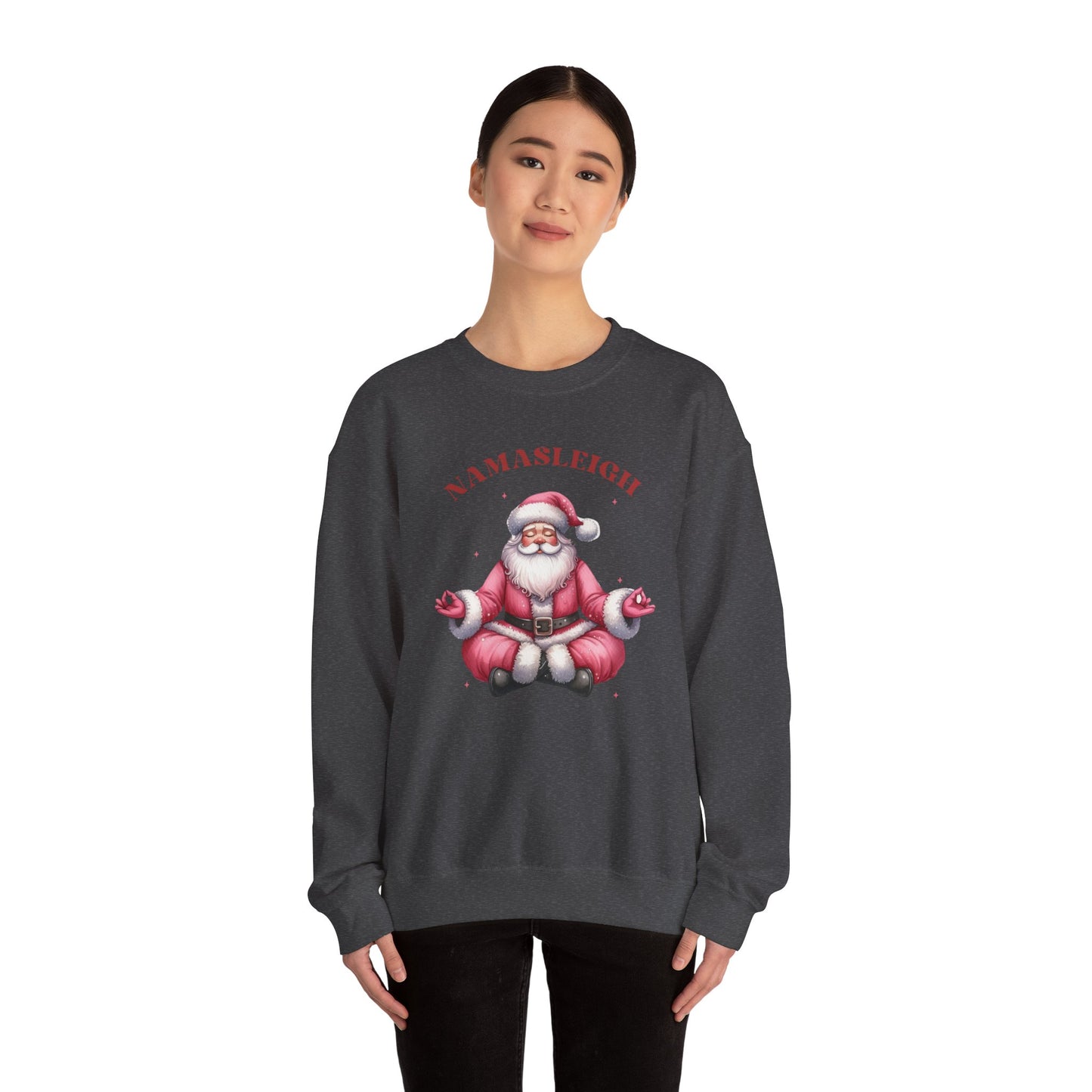 Santa Namasleigh Unisex Heavy Blend™ Crewneck Sweatshirt - size S - 3X