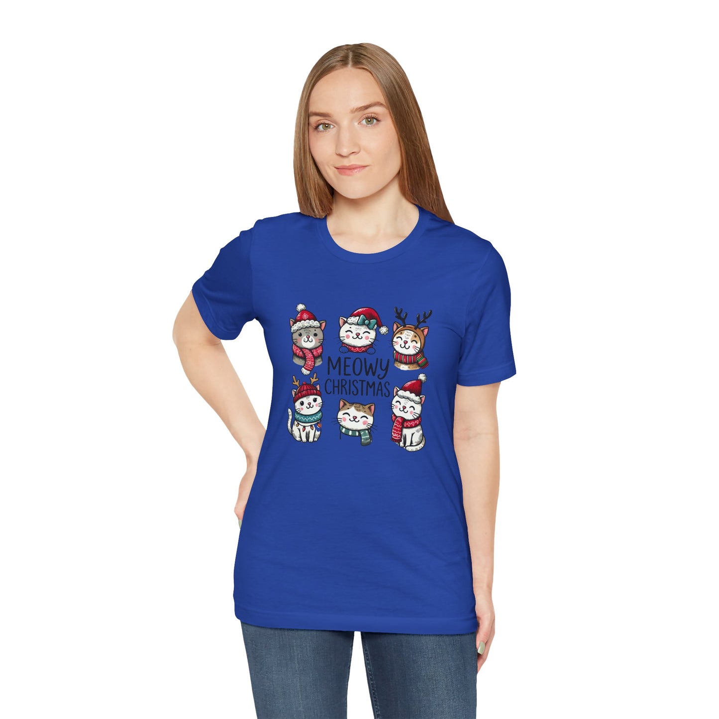 Meowy Christmas Unisex Jersey Short Sleeve Tee - size S - 3X