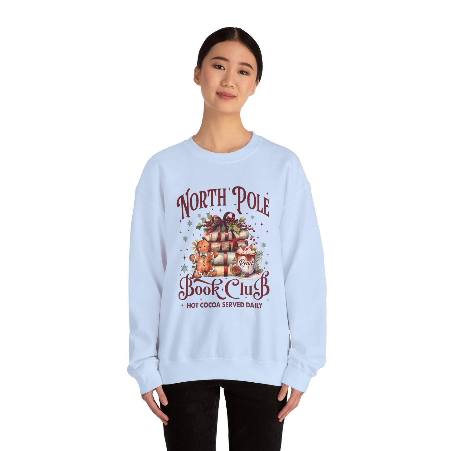 North Pole Book Club Unisex Heavy Blend™ Crewneck Sweatshirt - size S - 3X