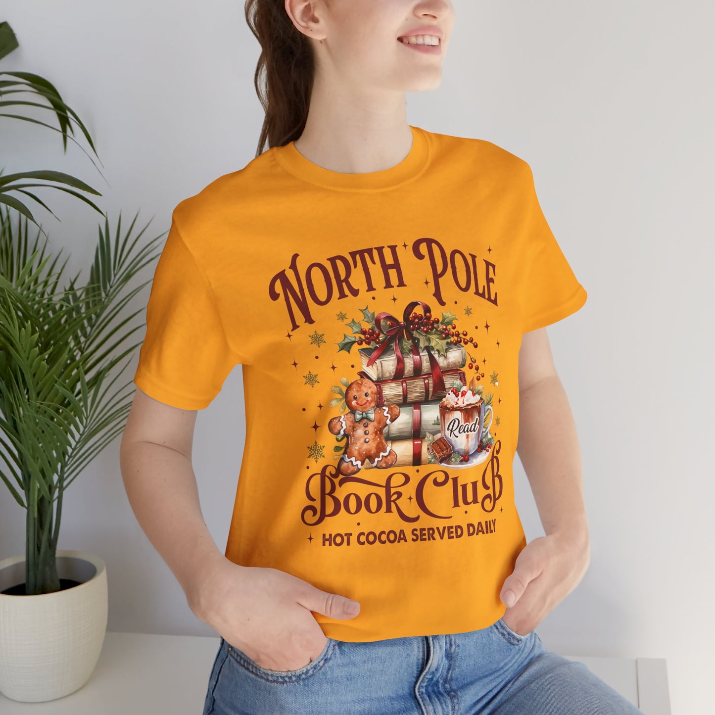 North Pole Book Club Unisex Jersey Short Sleeve Tee - size S - 3X