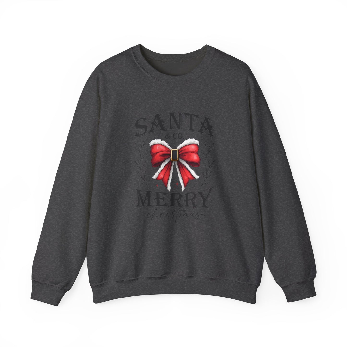 Merry Christmas Bow Sweatshirt - Unisex Heavy Blend Crewneck Sweatshirt - sizes S - 5X