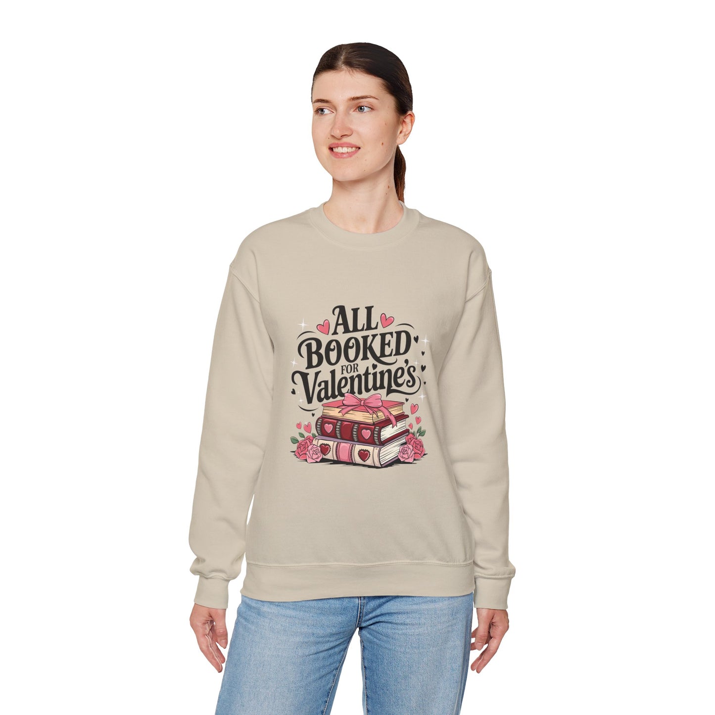 All Booked for Valentine's Day Unisex Heavy Blend Crewneck Sweatshirt