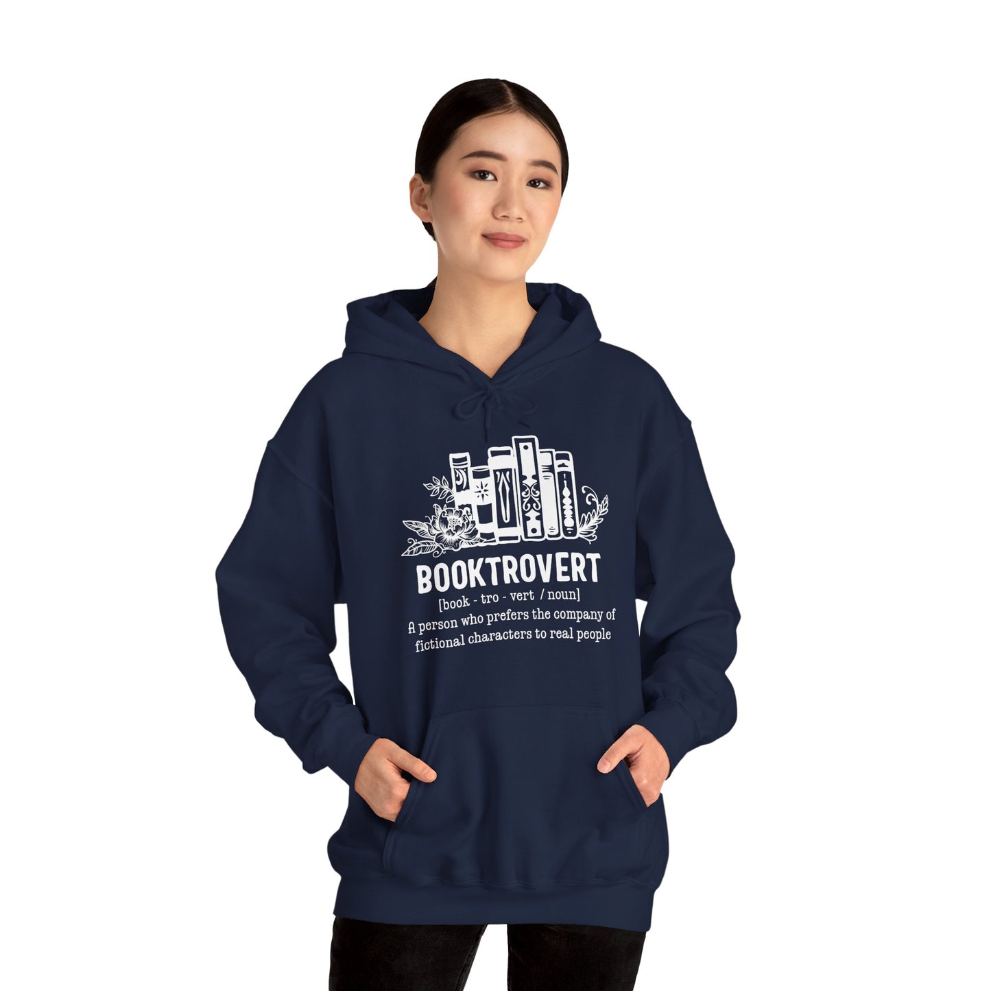 Booktrovert Hooded Sweatshirt - Funny Book Lover Gift - Warm & Cozy