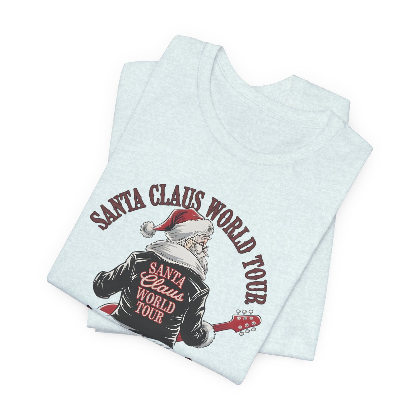 Santa Claus World Tour Tee - Festive Christmas Unisex Jersey Short SleeveT-Shirt - sizes S-3X