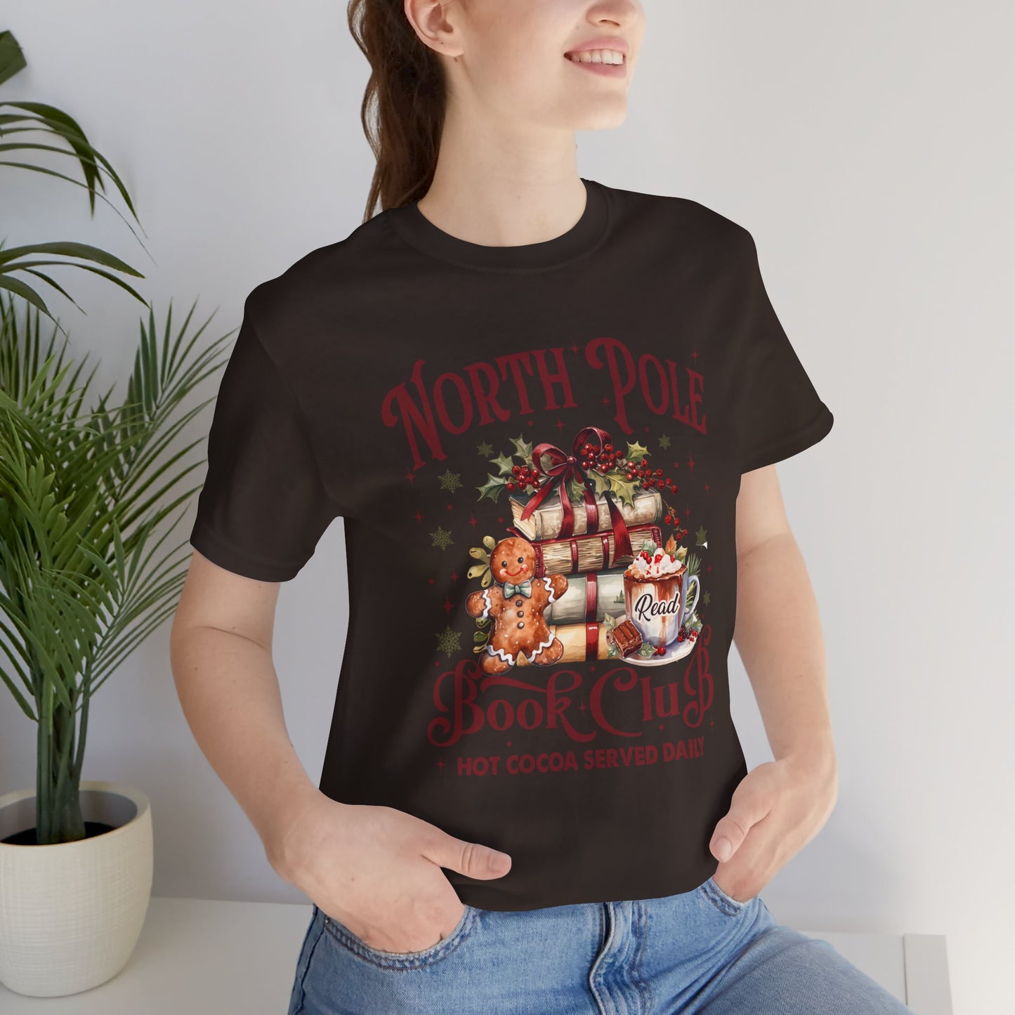 North Pole Book Club Unisex Jersey Short Sleeve Tee - size S - 3X