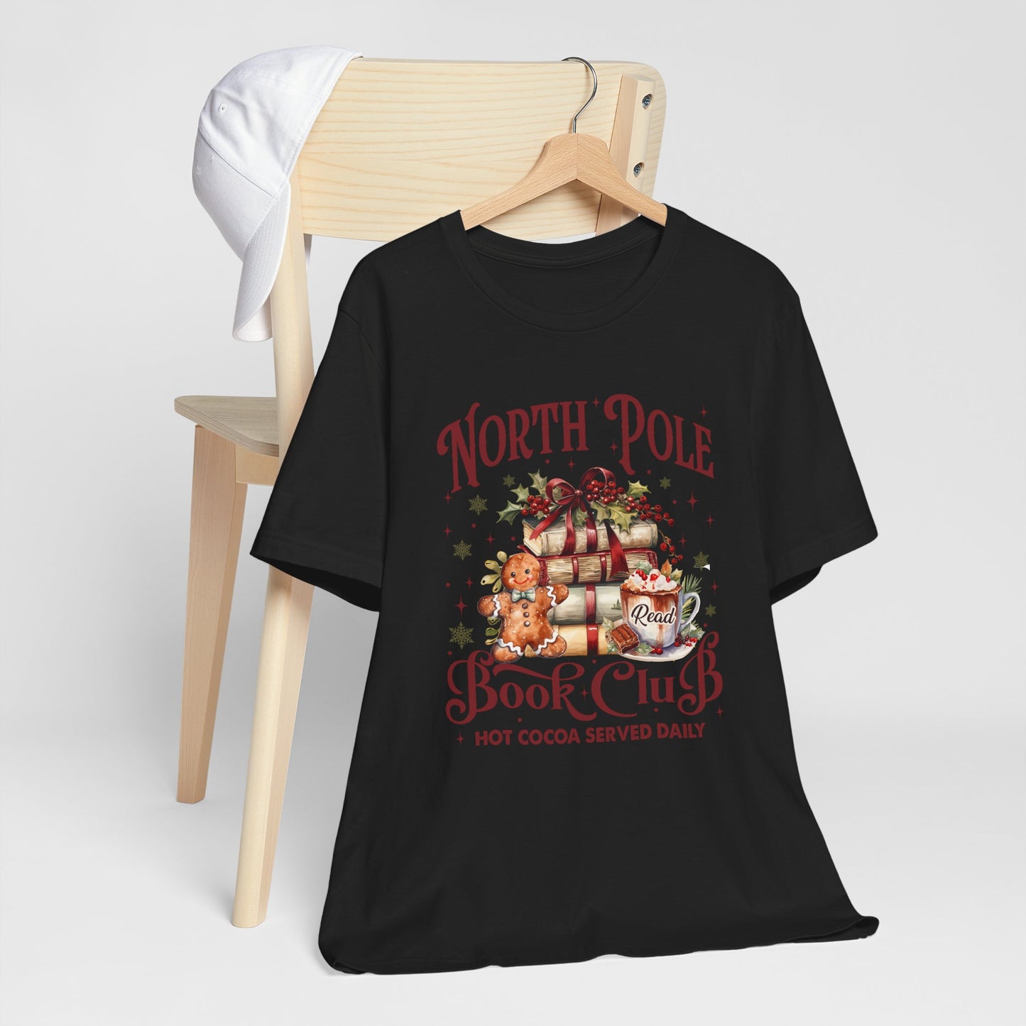 North Pole Book Club Unisex Jersey Short Sleeve Tee - size S - 3X