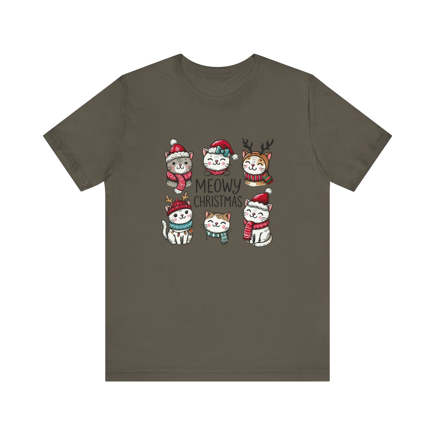 Meowy Christmas Unisex Jersey Short Sleeve Tee - size S - 3X