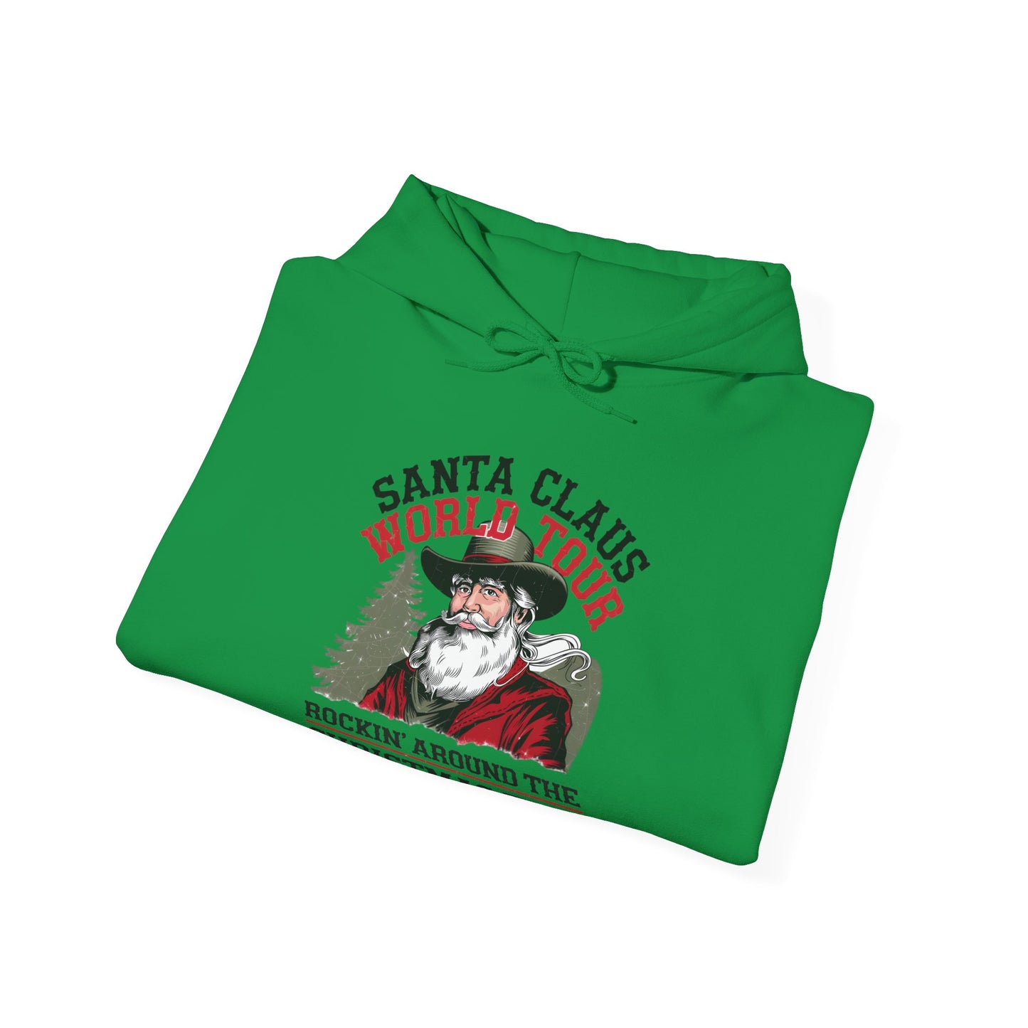 Santa Claus World Tour Unisex Heavy Blend Hooded Sweatshirt - sizes S - 5X - Rocking Around the Christmas Tree