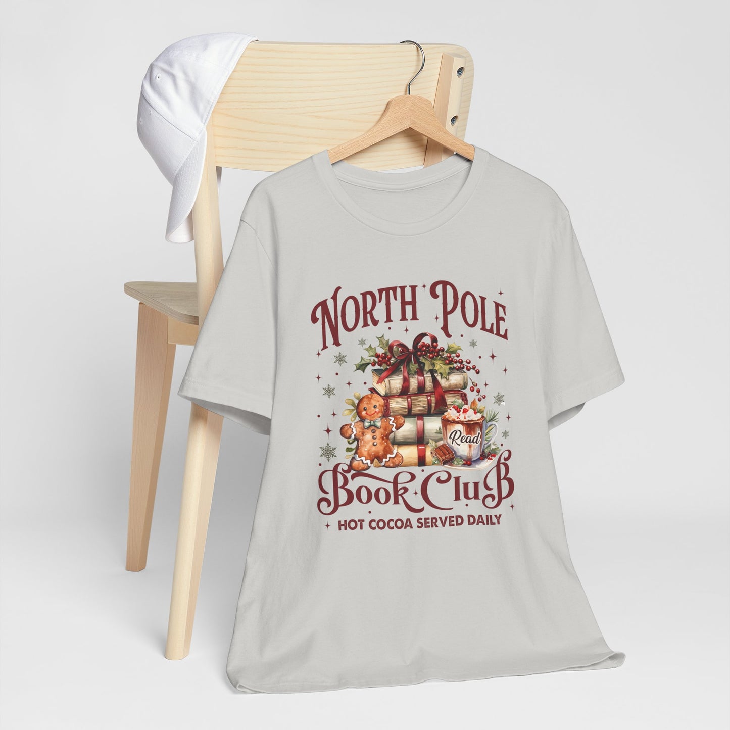 North Pole Book Club Unisex Jersey Short Sleeve Tee - size S - 3X