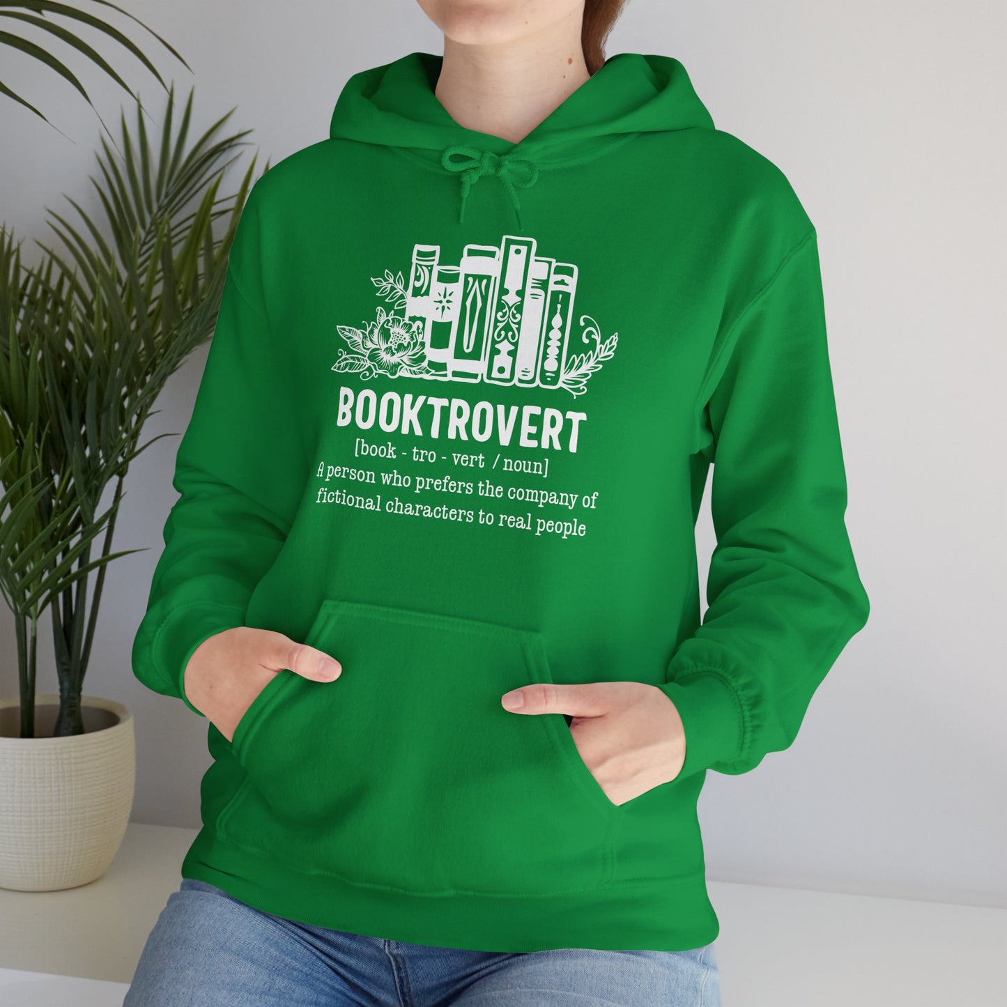 Booktrovert Hooded Sweatshirt - Funny Book Lover Gift - Warm & Cozy