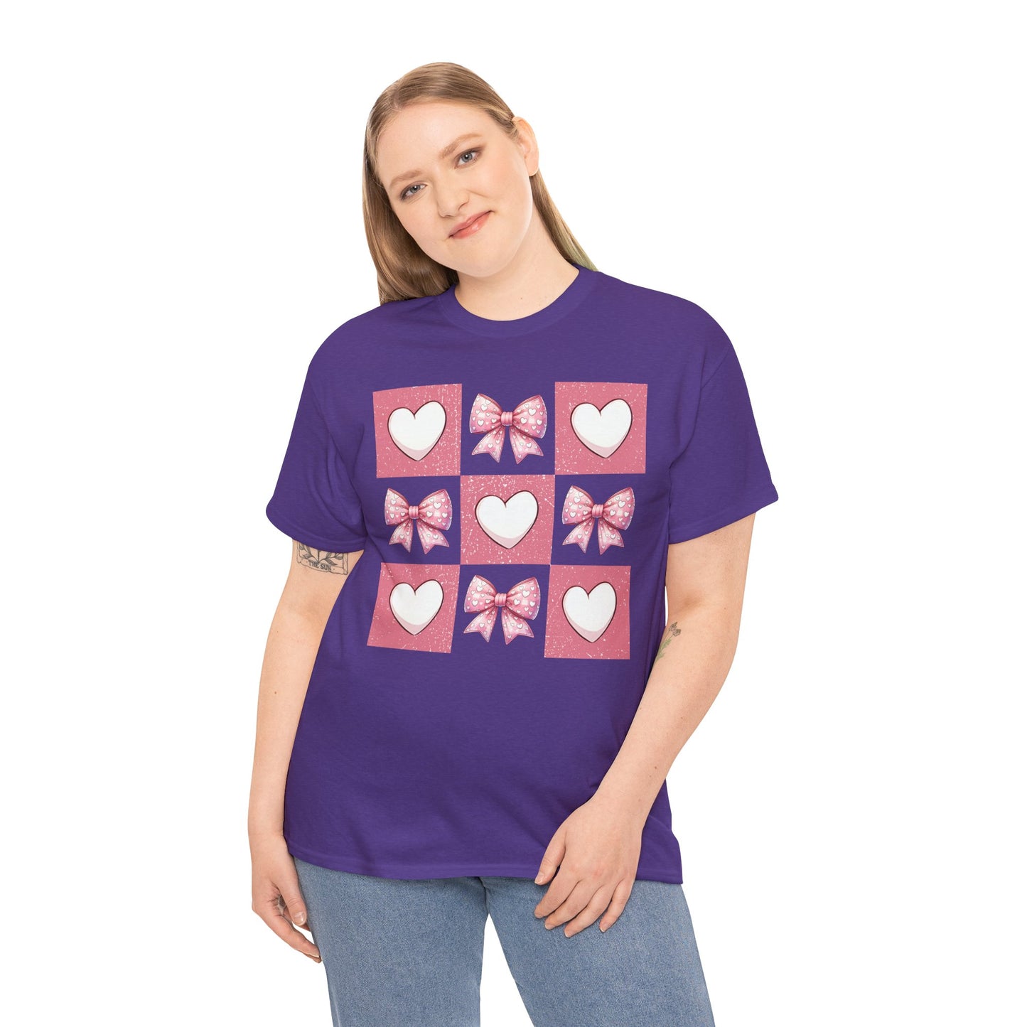 Hearts and Bows Unisex Heavy Cotton Tee - sizes S - 5X