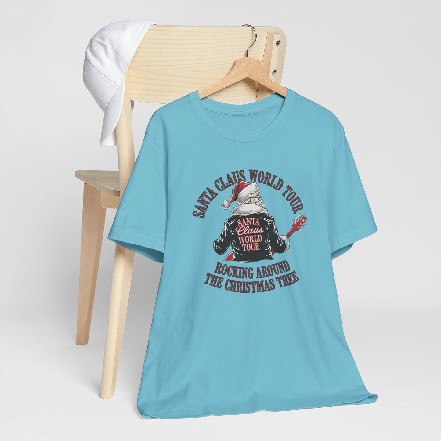 Santa Claus World Tour Tee - Festive Christmas Unisex Jersey Short SleeveT-Shirt - sizes S-3X