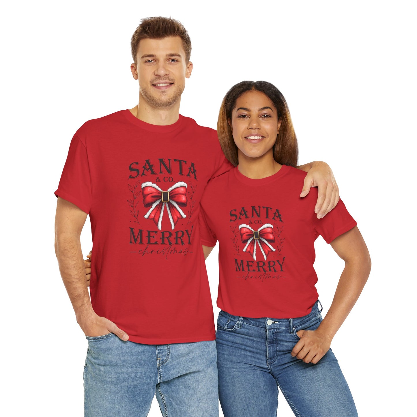 Santa and Company Merry Christmas Unisex Heavy Cotton Tee - sizes S - 5X