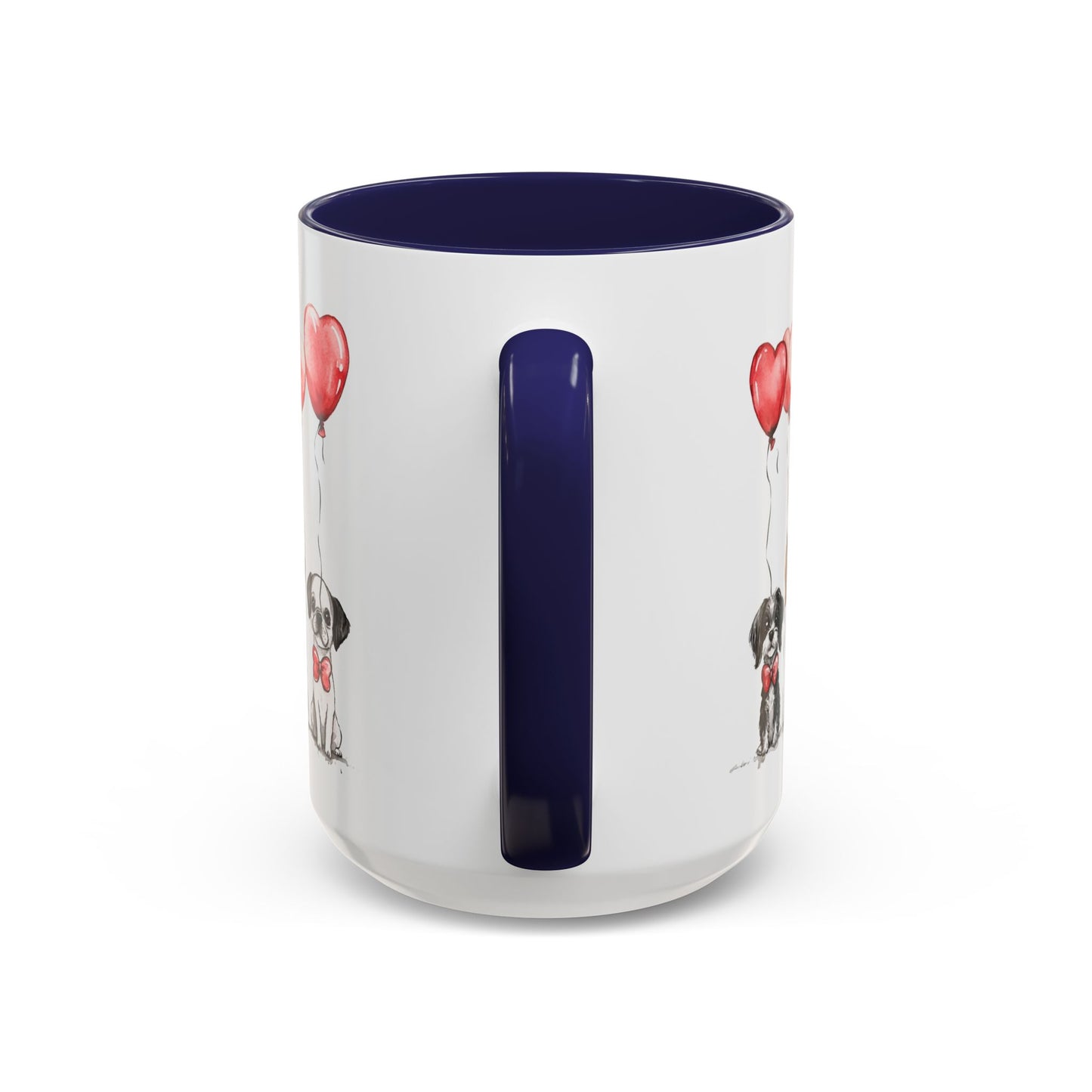 Coffee Mug - Puppy Love Valentine's Day, Cute Dogs and Heart Balloons, 11oz and 15oz, Ceramic