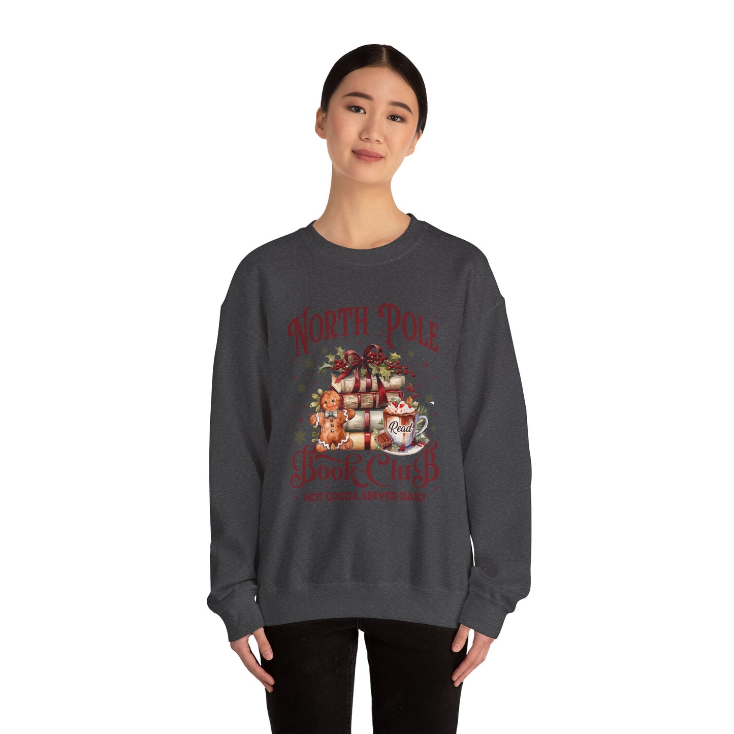 North Pole Book Club Unisex Heavy Blend™ Crewneck Sweatshirt - size S - 3X