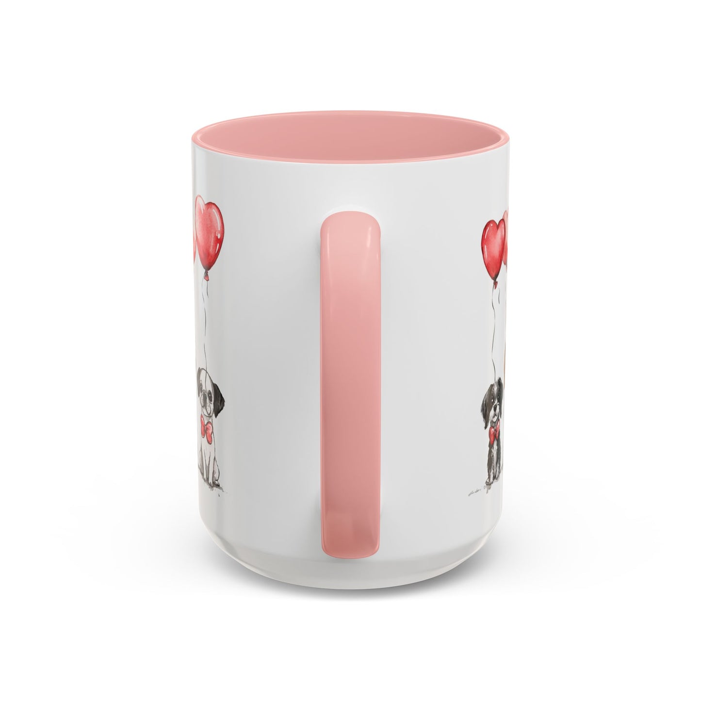 Coffee Mug - Puppy Love Valentine's Day, Cute Dogs and Heart Balloons, 11oz and 15oz, Ceramic