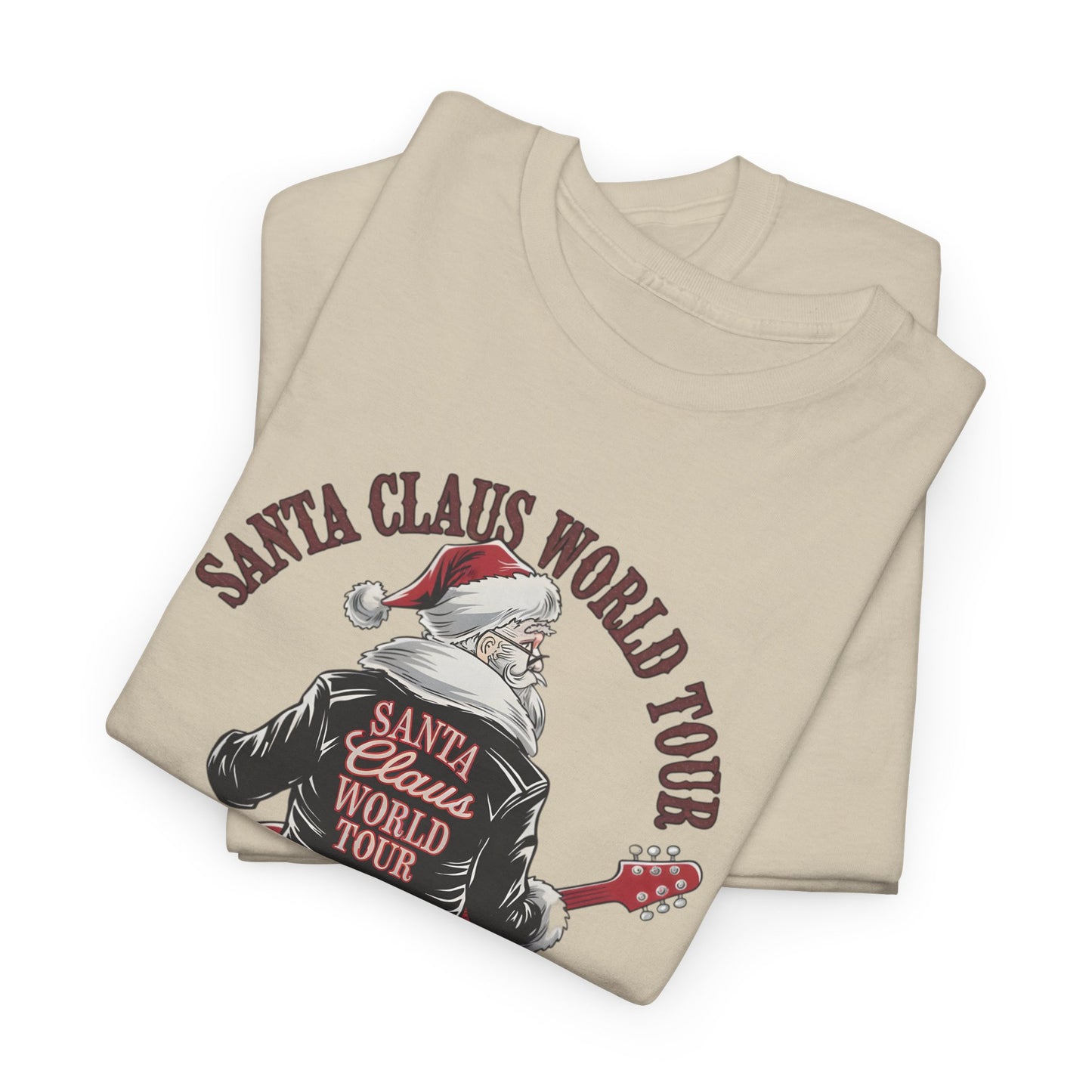 Santa Claus World Tour Unisex Tee - Sizes S-5X - Christmas Holiday Funny Shirt