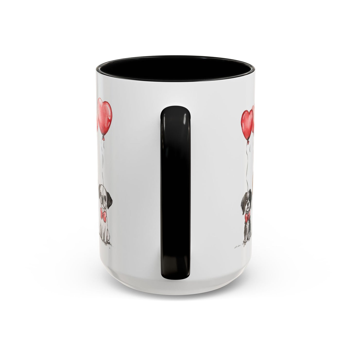 Coffee Mug - Puppy Love Valentine's Day, Cute Dogs and Heart Balloons, 11oz and 15oz, Ceramic