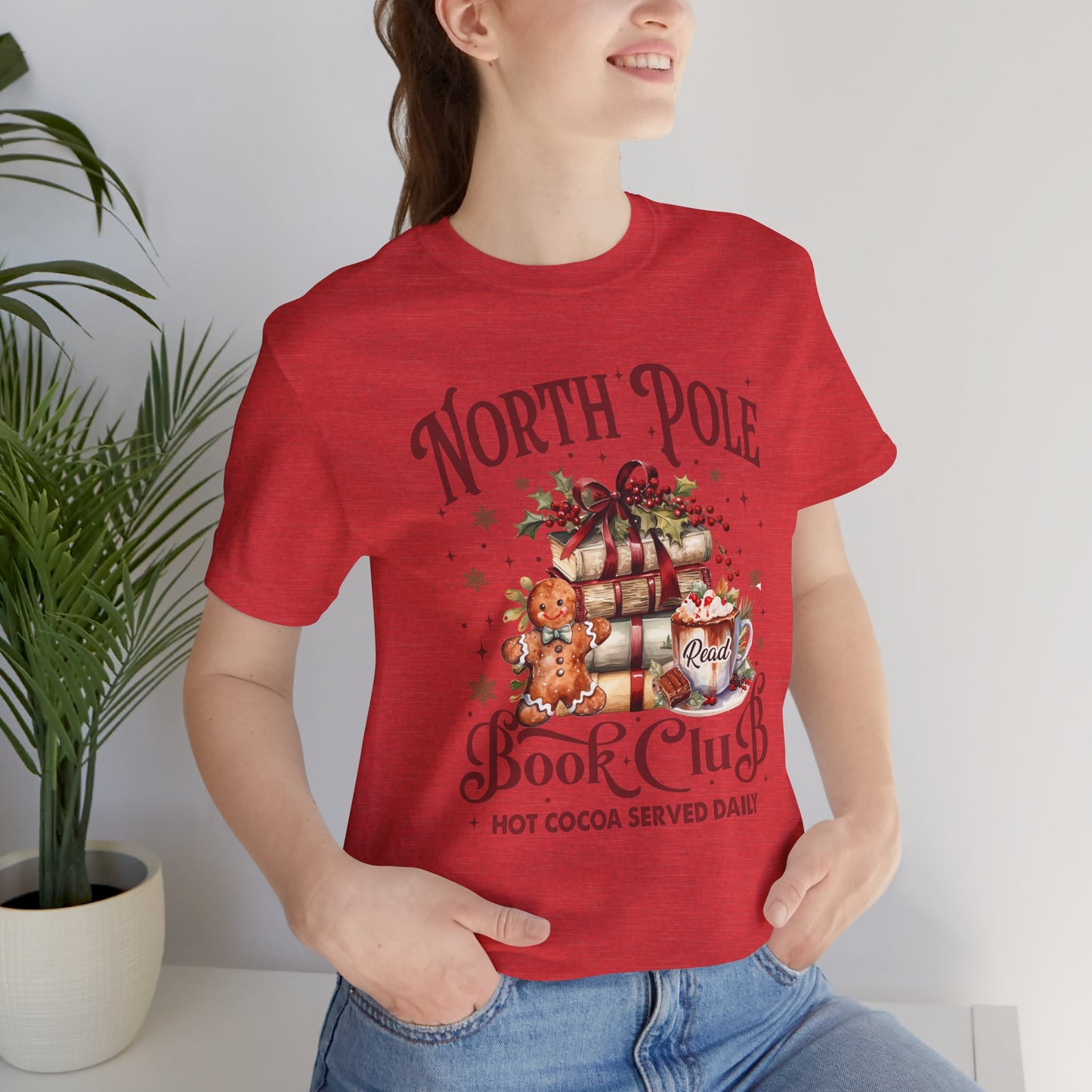 North Pole Book Club Unisex Jersey Short Sleeve Tee - size S - 3X