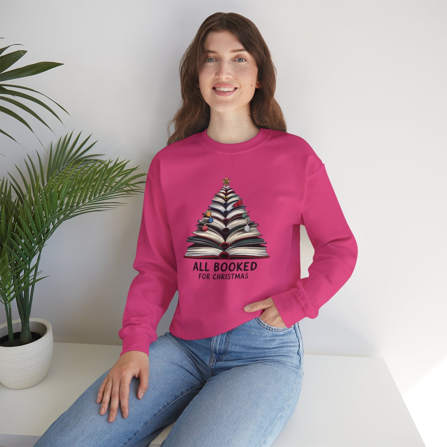 All Booked for Christmas Unisex Heavy Blend™ Crewneck Sweatshirt - sizes S - 3X