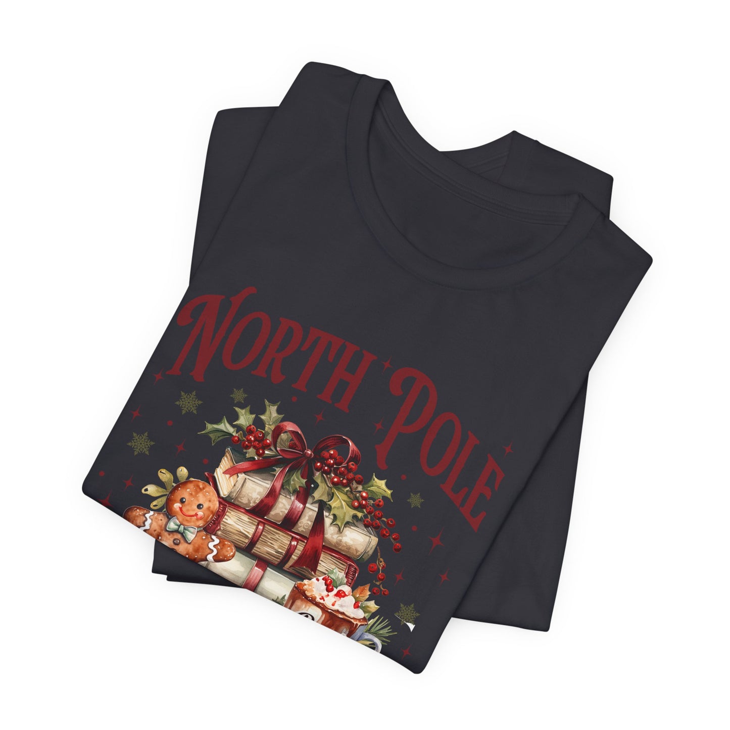 North Pole Book Club Unisex Jersey Short Sleeve Tee - size S - 3X