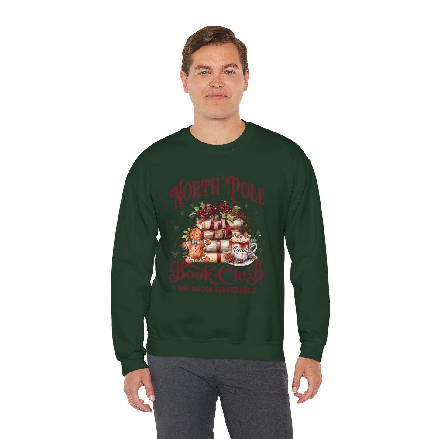 North Pole Book Club Unisex Heavy Blend™ Crewneck Sweatshirt - size S - 3X