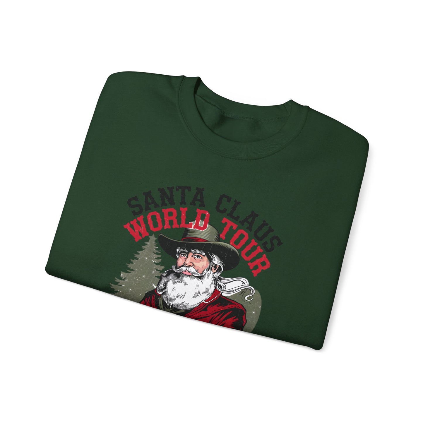 Santa Claus World Tour Unisex Heavy Blend™ Crewneck Sweatshirt - sizes S - 3X - Rocking around the Christmas Tree