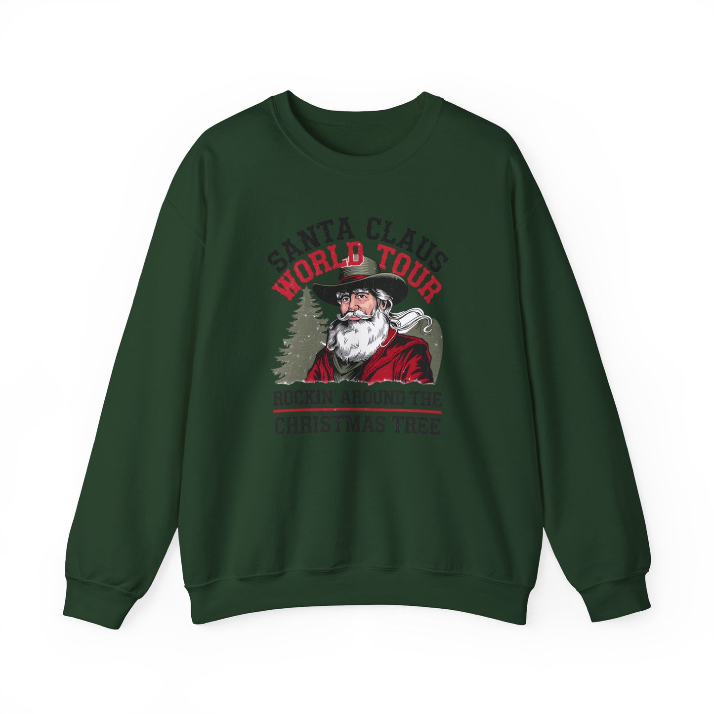 Santa Claus World Tour Unisex Heavy Blend™ Crewneck Sweatshirt - sizes S - 3X - Rocking around the Christmas Tree