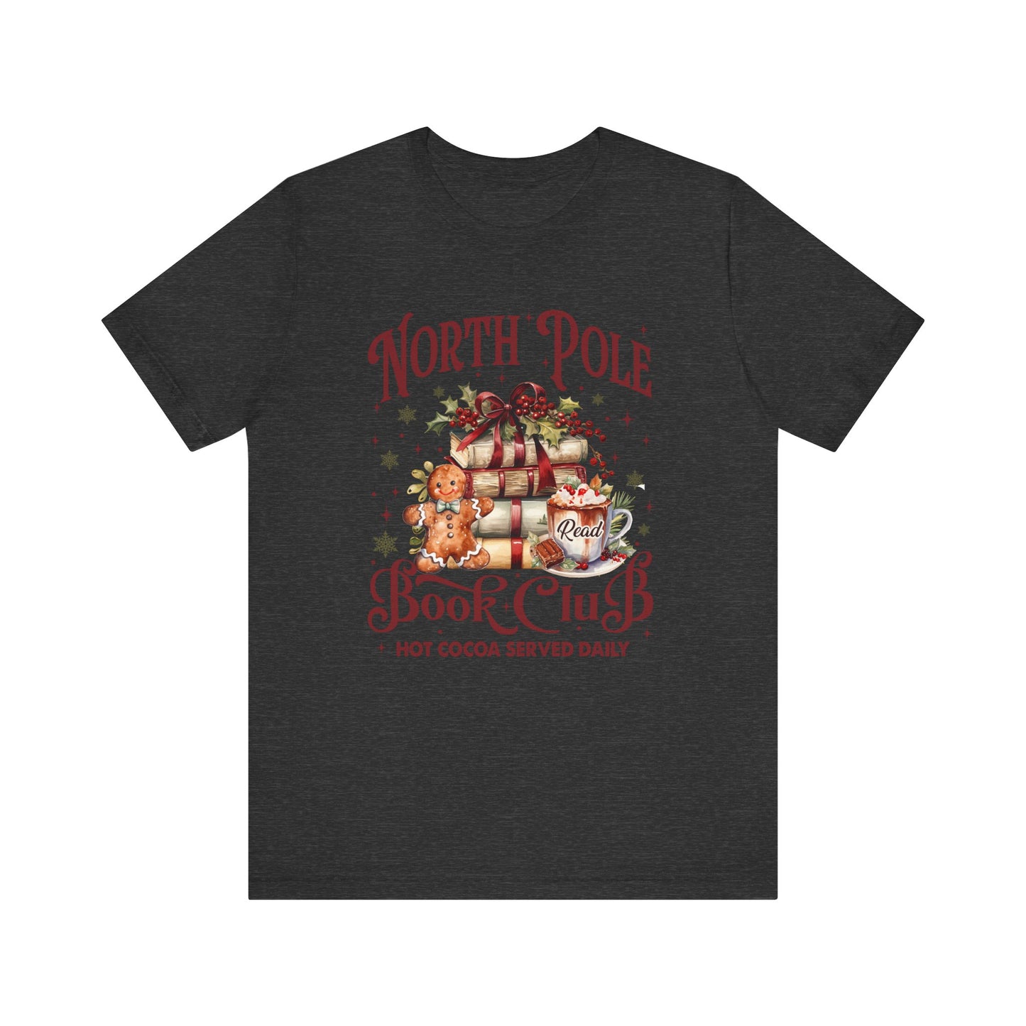 North Pole Book Club Unisex Jersey Short Sleeve Tee - size S - 3X