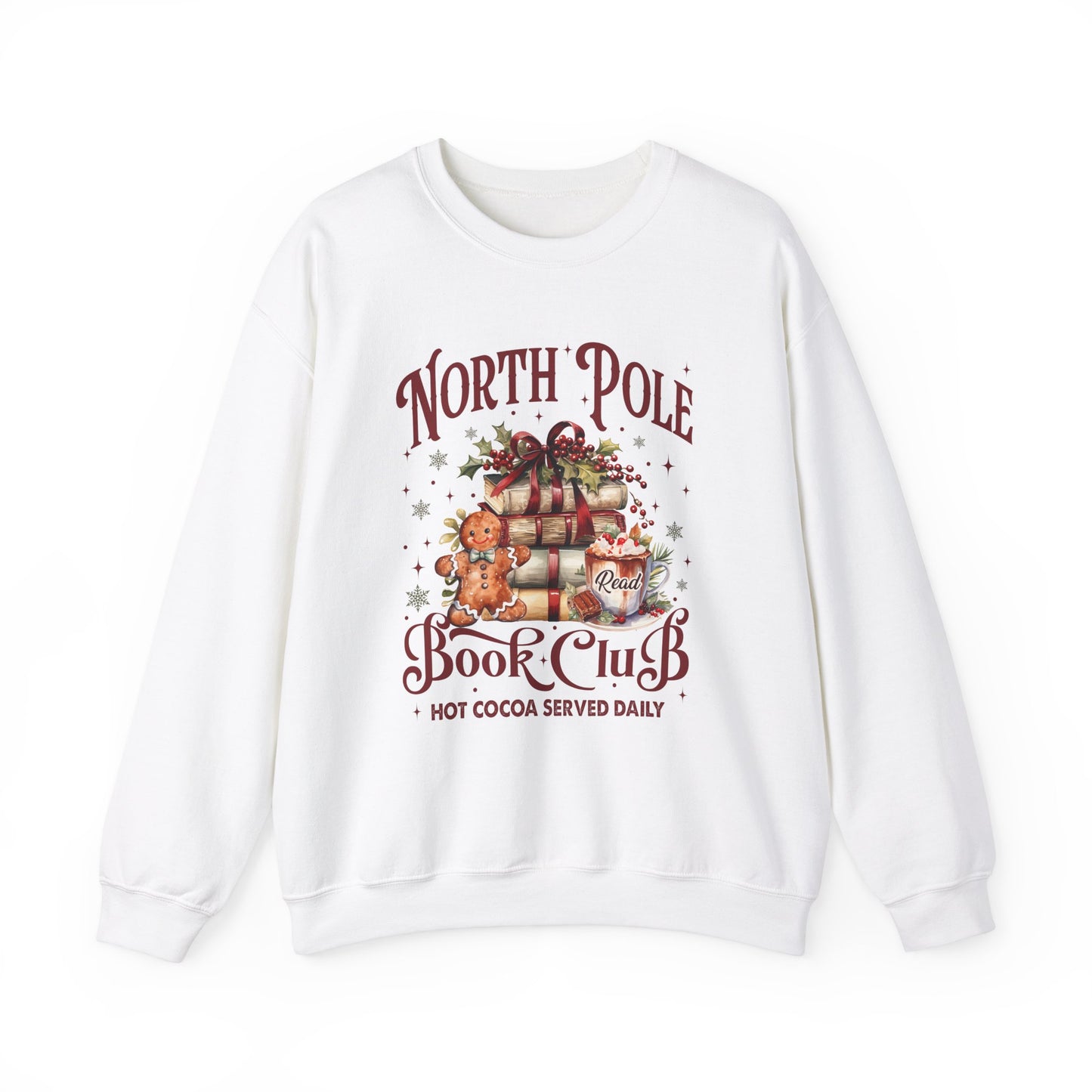 North Pole Book Club Unisex Heavy Blend™ Crewneck Sweatshirt - size S - 3X