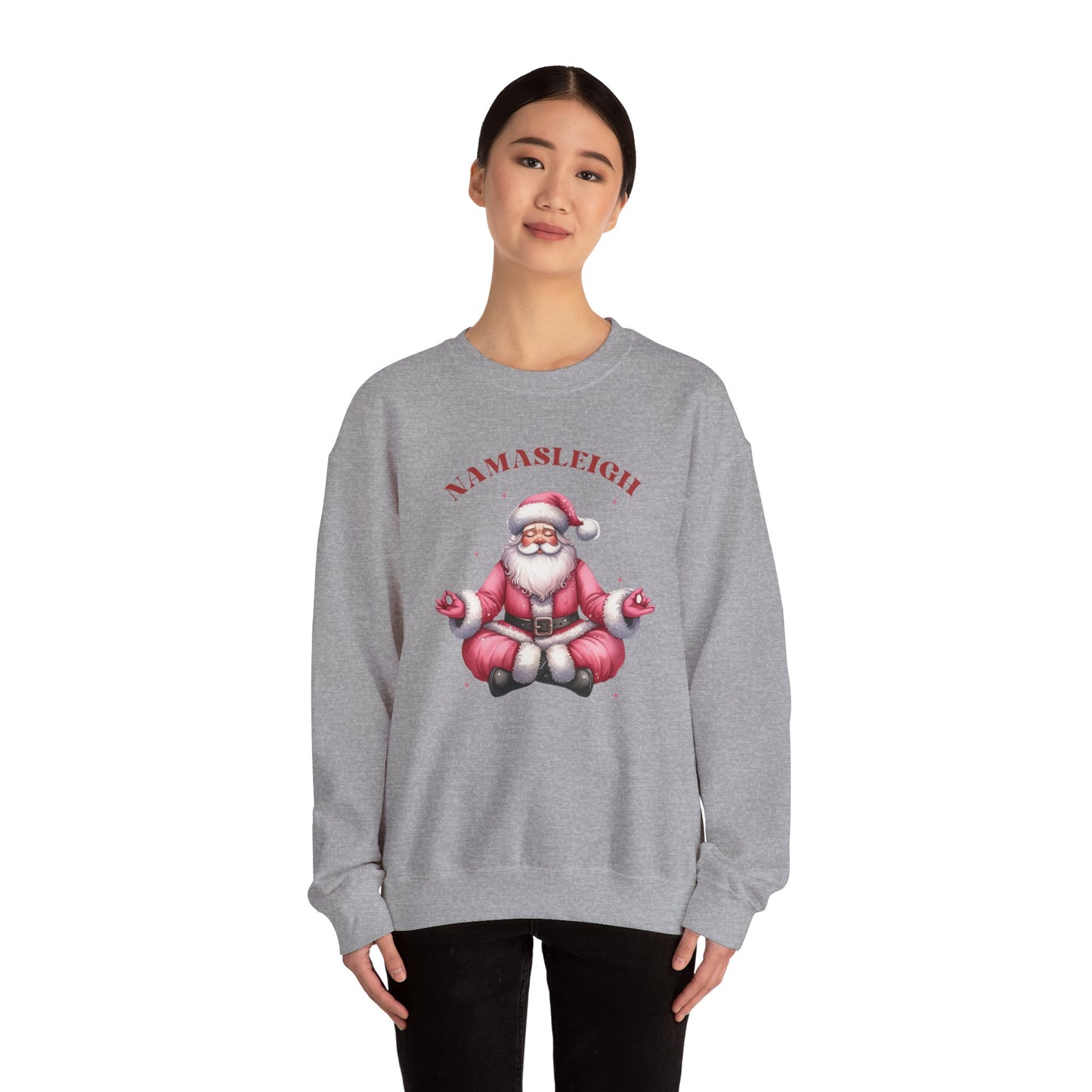 Santa Namasleigh Unisex Heavy Blend™ Crewneck Sweatshirt - size S - 3X
