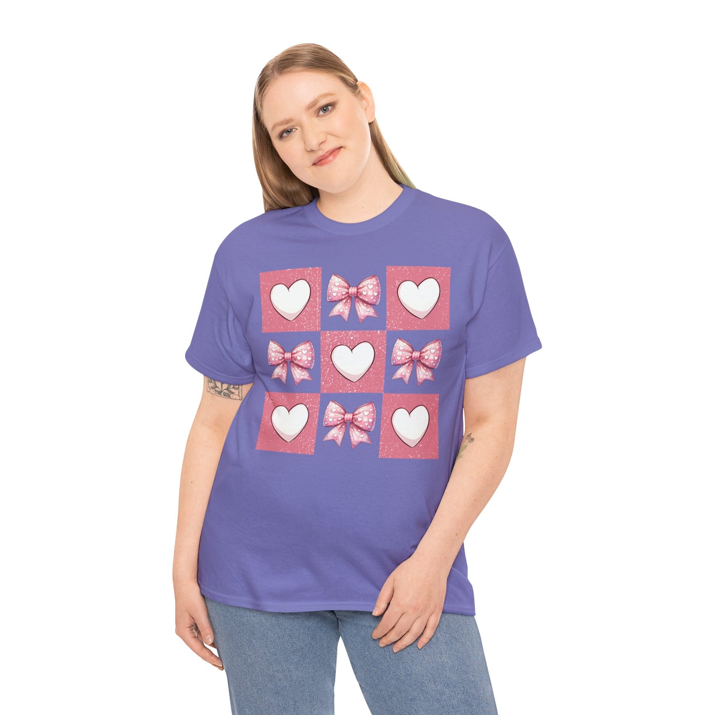 Hearts and Bows Unisex Heavy Cotton Tee - sizes S - 5X
