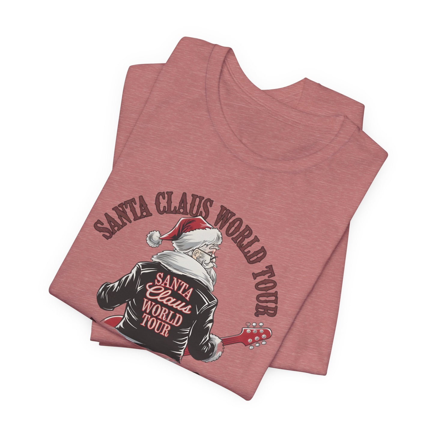 Santa Claus World Tour Tee - Festive Christmas Unisex Jersey Short SleeveT-Shirt - sizes S-3X